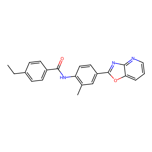4-ethyl-N-[2-methyl-4-([1,3]oxazolo[4,5-b]pyridin-2-yl)phenyl]benzamide structure