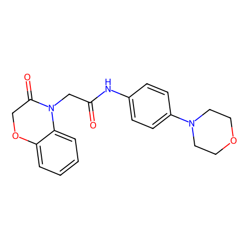 N-(4-morpholin-4-ylphenyl)-2-(3-oxo-1,4-benzoxazin-4-yl)acetamide structure