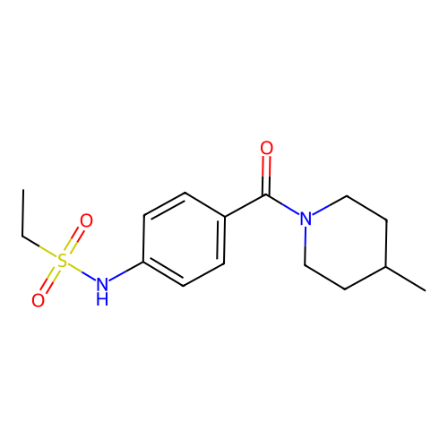 N-[4-(4-methylpiperidine-1-carbonyl)phenyl]ethanesulfonamide structure