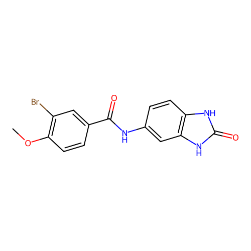 3-bromo-4-methoxy-N-(2-oxo-2,3-dihydro-1H-benzimidazol-5-yl)benzamide structure