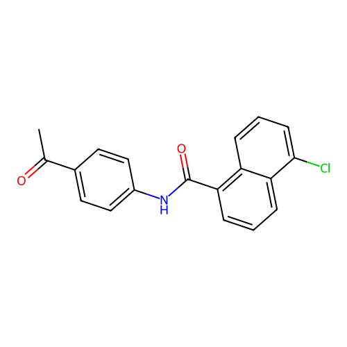 N-(4-acetylphenyl)-5-chloronaphthalene-1-carboxamide structure