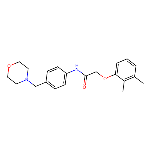 2-(2,3-dimethylphenoxy)-N-[4-(morpholin-4-ylmethyl)phenyl]acetamide structure