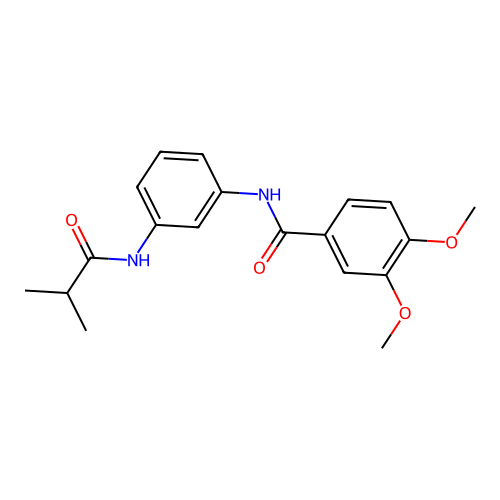 3,4-dimethoxy-N-[3-(2-methylpropanoylamino)phenyl]benzamide structure