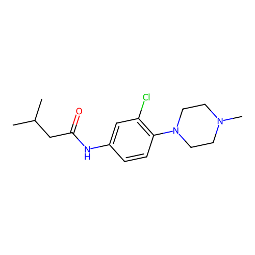 N-[3-chloro-4-(4-methylpiperazin-1-yl)phenyl]-3-methylbutanamide structure