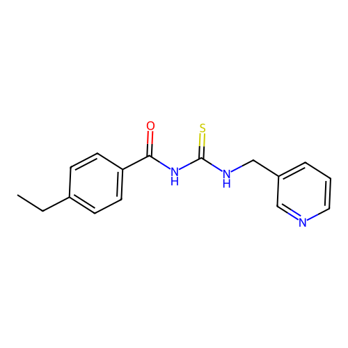 N-(4-ethylbenzoyl)-N'-(3-pyridinylmethyl)thiourea structure