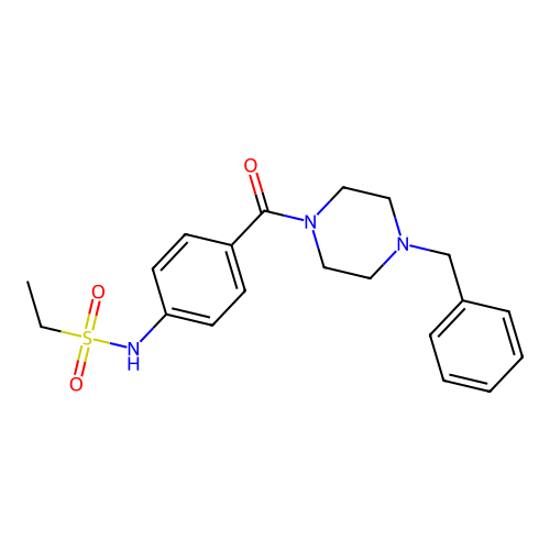 N-[4-(4-benzylpiperazine-1-carbonyl)phenyl]ethanesulfonamide structure