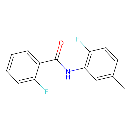 2-fluoro-N-(2-fluoro-5-methylphenyl)benzamide structure