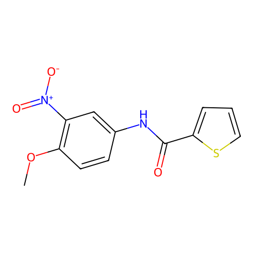 N-(4-methoxy-3-nitrophenyl)thiophene-2-carboxamide structure