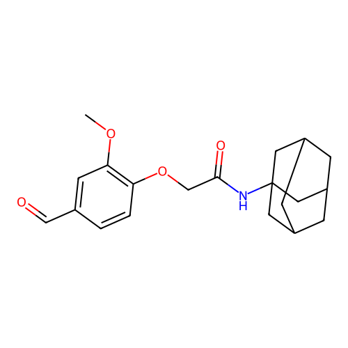 N-(1-adamantyl)-2-(4-formyl-2-methoxyphenoxy)acetamide structure