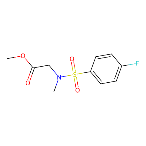 Methyl 2-[(4-fluorophenyl)sulfonyl-methylamino]acetate structure