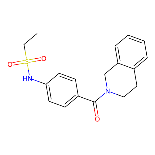 N-[4-(3,4-dihydro-1H-isoquinoline-2-carbonyl)phenyl]ethanesulfonamide structure
