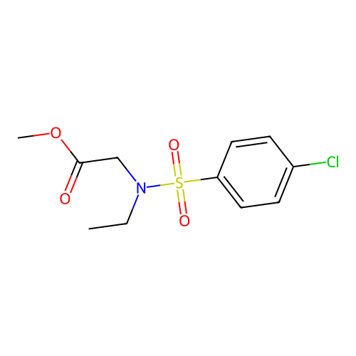 Methyl 2-[(4-chlorophenyl)sulfonyl-ethylamino]acetate structure