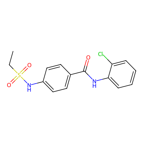 N-(2-chlorophenyl)-4-(ethylsulfonylamino)benzamide structure