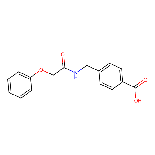 4-{[(Phenoxyacetyl)amino]methyl}benzoic acid structure