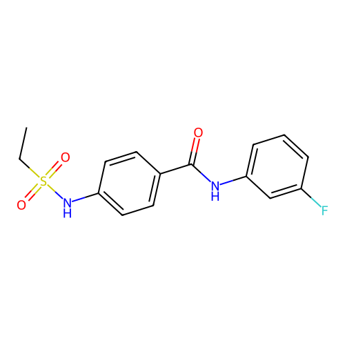 4-(ethylsulfonylamino)-N-(3-fluorophenyl)benzamide structure