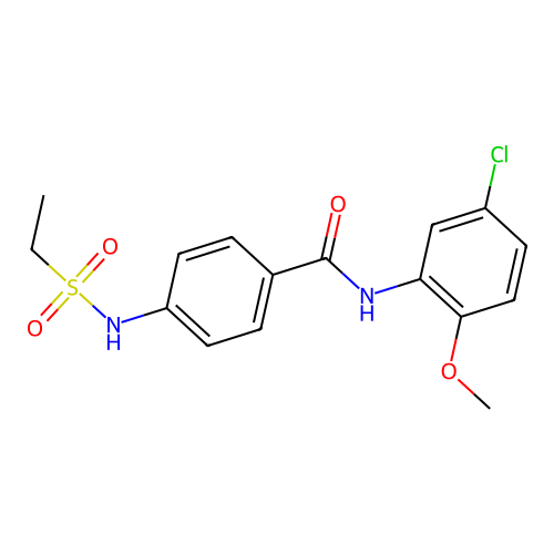 N-(5-chloro-2-methoxyphenyl)-4-(ethylsulfonylamino)benzamide structure