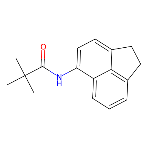 N-(1,2-dihydroacenaphthylen-5-yl)-2,2-dimethylpropanamide structure