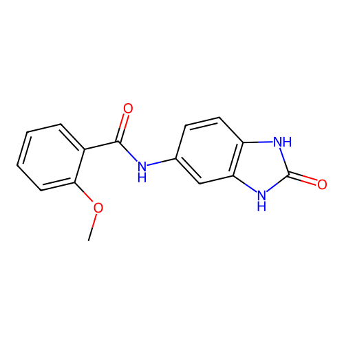 2-methoxy-N-(2-oxo-2,3-dihydro-1H-benzimidazol-5-yl)benzamide structure