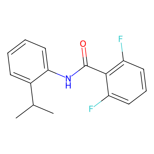 2,6-difluoro-N-(2-propan-2-ylphenyl)benzamide structure