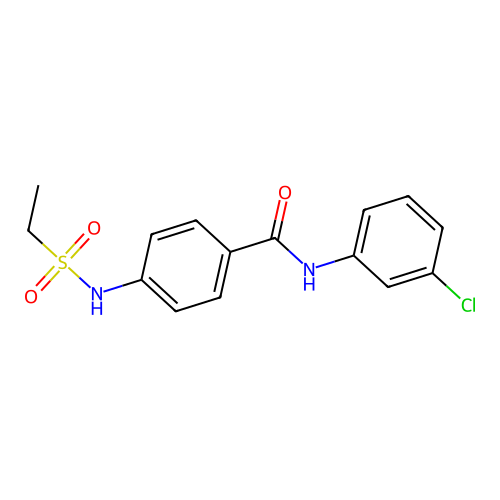 N-(3-chlorophenyl)-4-(ethylsulfonylamino)benzamide structure