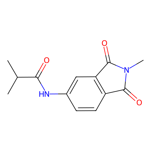 2-methyl-N-(2-methyl-1,3-dioxoisoindol-5-yl)propanamide structure