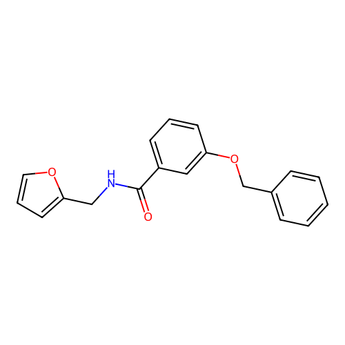 N-(furan-2-ylmethyl)-3-phenylmethoxybenzamide structure