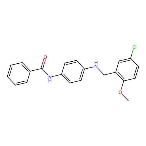 N-{4-[(5-chloro-2-methoxybenzyl)amino]phenyl}benzamide structure
