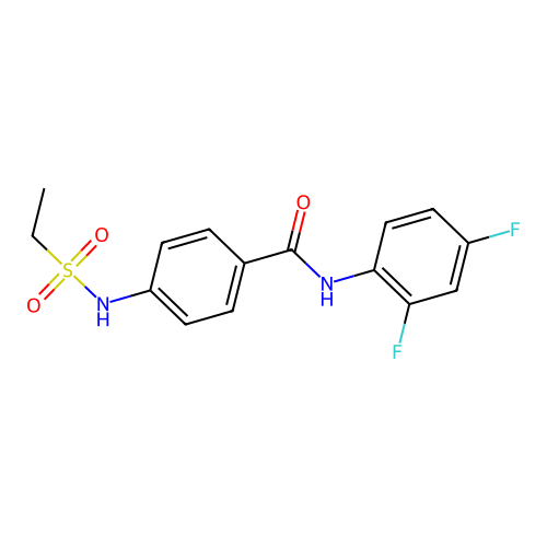 N-(2,4-difluorophenyl)-4-(ethylsulfonylamino)benzamide structure