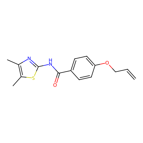 N-(4,5-dimethyl-1,3-thiazol-2-yl)-4-prop-2-enoxybenzamide structure