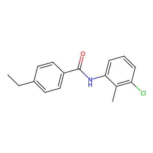 N-(3-chloro-2-methylphenyl)-4-ethylbenzamide structure
