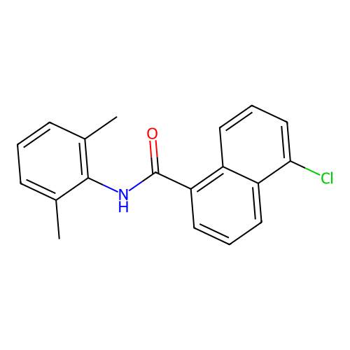 5-chloro-N-(2,6-dimethylphenyl)naphthalene-1-carboxamide structure
