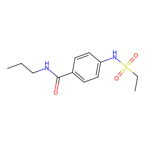 4-(ethylsulfonylamino)-N-propylbenzamide structure