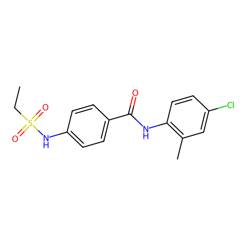 N-(4-chloro-2-methylphenyl)-4-(ethylsulfonylamino)benzamide structure