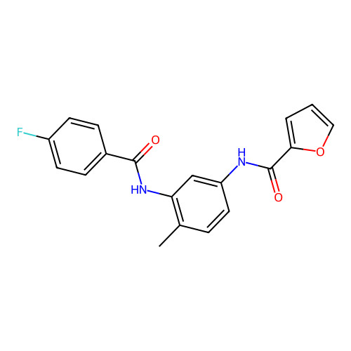 N-{3-[(4-fluorobenzoyl)amino]-4-methylphenyl}-2-furamide structure