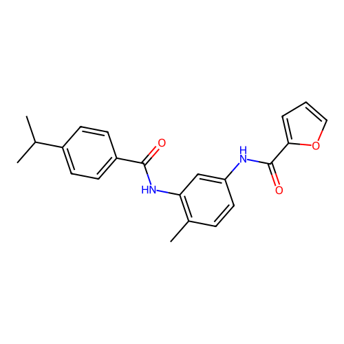 N-{3-[(4-isopropylbenzoyl)amino]-4-methylphenyl}-2-furamide structure