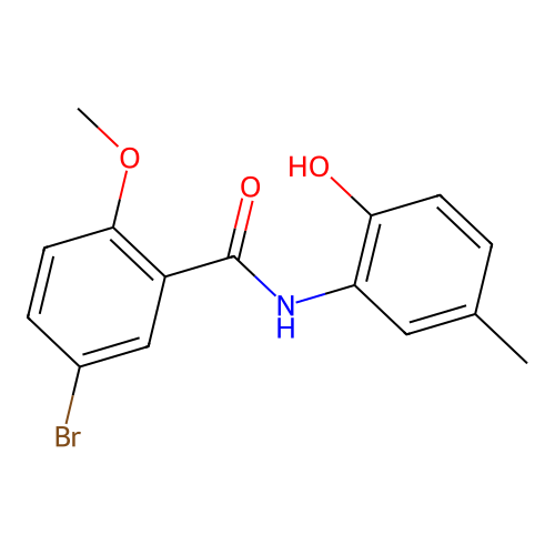 5-bromo-N-(2-hydroxy-5-methylphenyl)-2-methoxybenzamide structure