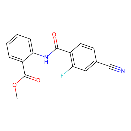 Methyl 2-[(4-cyano-2-fluorobenzoyl)amino]benzoate structure