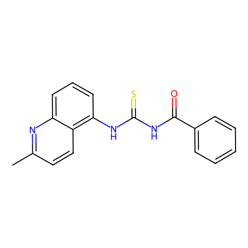N-[(2-methylquinolin-5-yl)carbamothioyl]benzamide structure