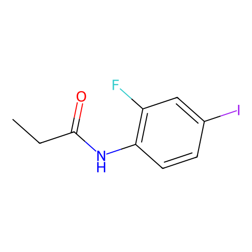 N-(2-fluoro-4-iodophenyl)propanamide structure