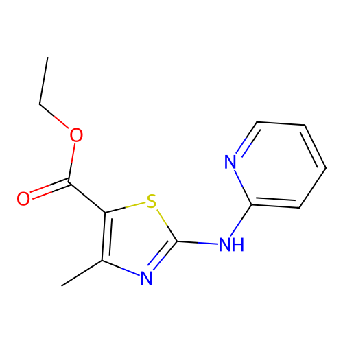 Ethyl 4-methyl-2-(pyridin-2-ylamino)thiazole-5-carboxylate structure