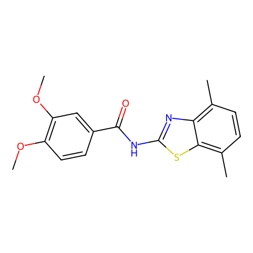 N-(4,7-dimethyl-1,3-benzothiazol-2-yl)-3,4-dimethoxybenzamide structure