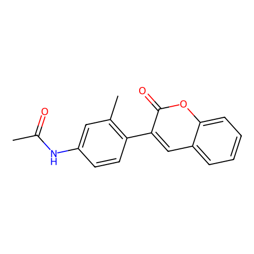 N-[3-methyl-4-(2-oxo-2H-chromen-3-yl)phenyl]acetamide structure