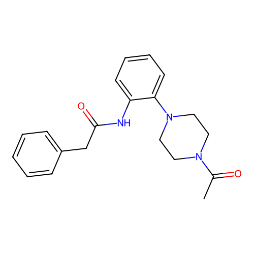 N-[2-(4-acetylpiperazin-1-yl)phenyl]-2-phenylacetamide structure