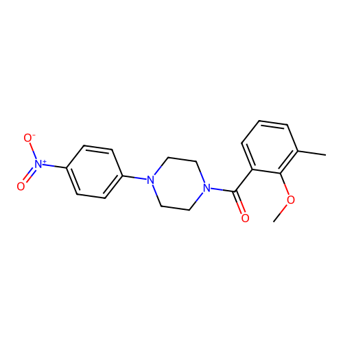 (2-Methoxy-3-methylphenyl)-[4-(4-nitrophenyl)piperazin-1-yl]methanone structure