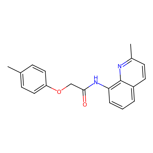 2-(4-methylphenoxy)-N-(2-methylquinolin-8-yl)acetamide structure