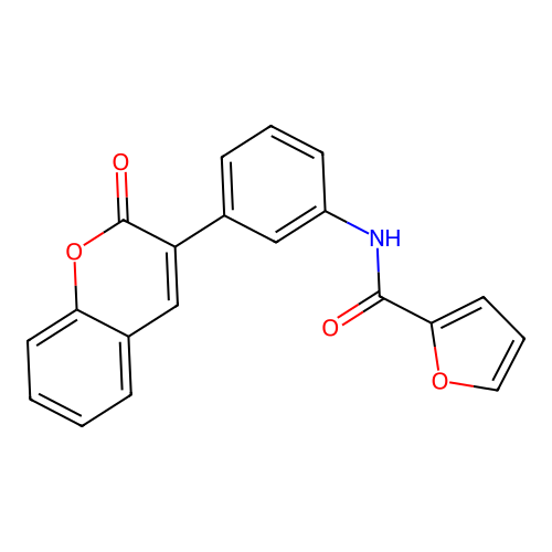 N-[3-(2-oxochromen-3-yl)phenyl]furan-2-carboxamide structure