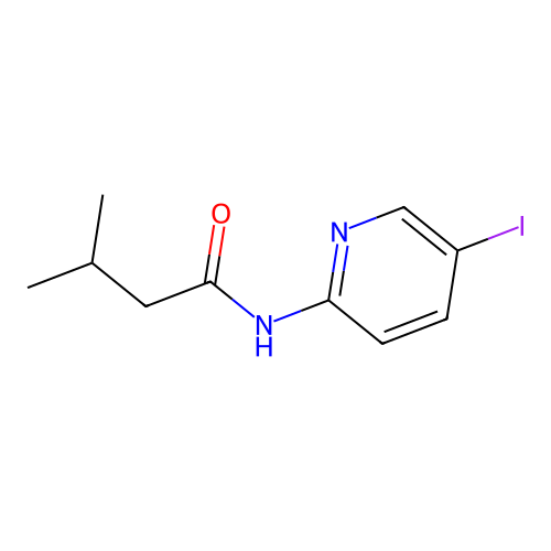 N-(5-iodopyridin-2-yl)-3-methylbutanamide structure