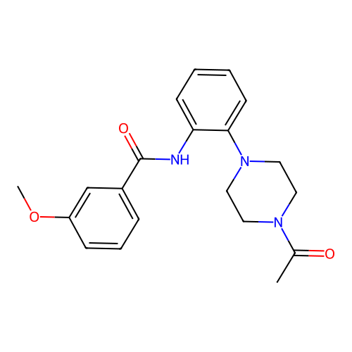 N-[2-(4-acetylpiperazin-1-yl)phenyl]-3-methoxybenzamide structure