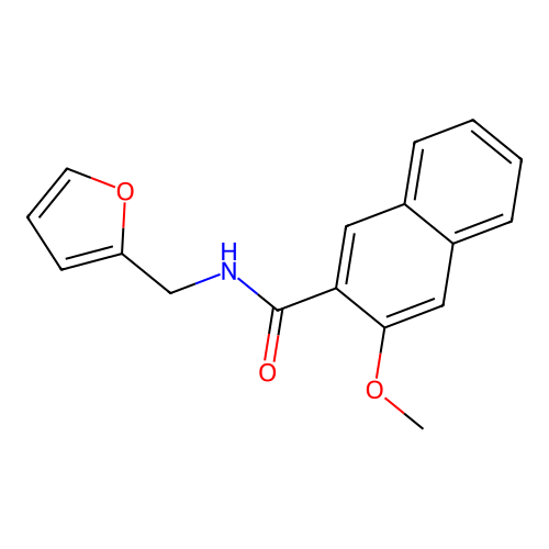 N-(2-furylmethyl)-3-methoxy-2-naphthamide structure