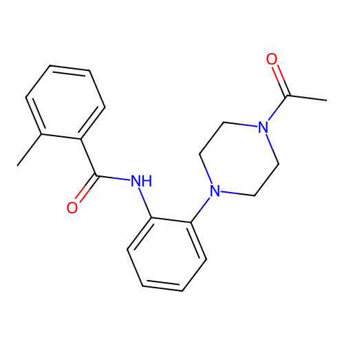 N-[2-(4-acetylpiperazin-1-yl)phenyl]-2-methylbenzamide structure